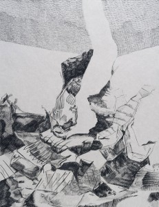 Spectacular Views: charcoal pencil on paper