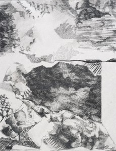 Dreamscapes: charcoal pencil on paper